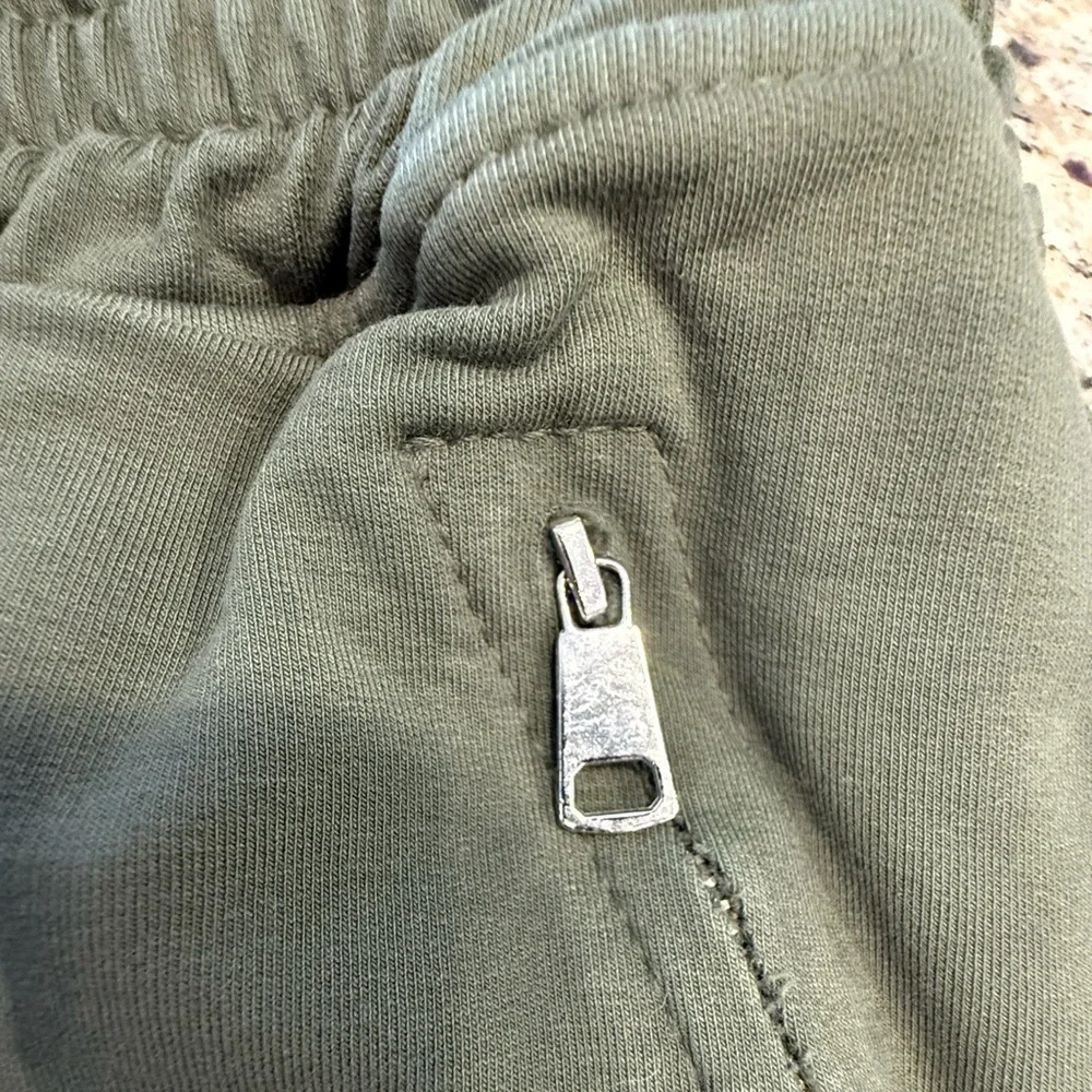 Nostalgia Italian army green joggers zip pockets SZ M - Picture 3 of 10